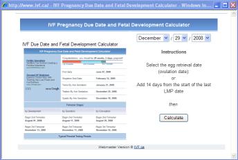 Due Date Calculator webmaster version